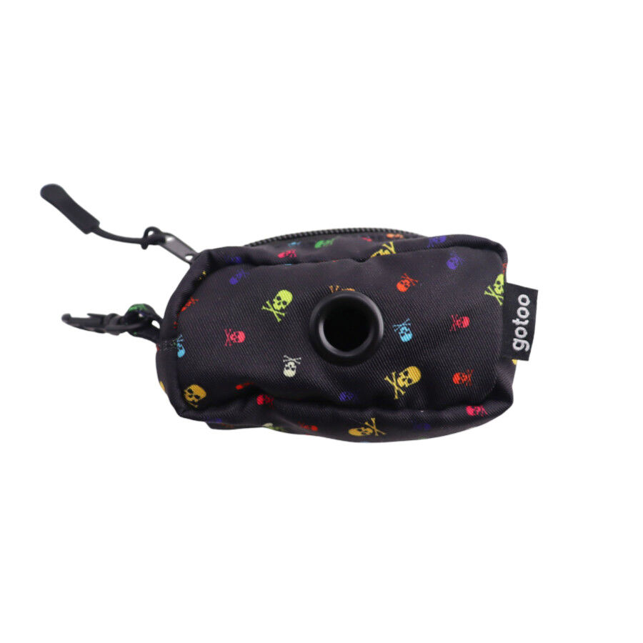 Gotoo Porta bolsas calavera negro para perros