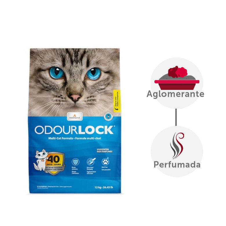 12 kg Intersand Odourlock Arena Aglomerante Inolora para gatos,  Imagen numero 1 12 kg Intersand Odourlock Arena Aglomerante Inolora para gatos, , large Imagen numero 1