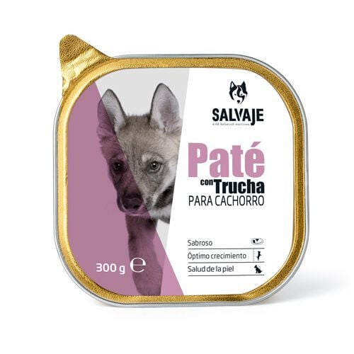 300 g Salvaje Puppy Trucha en Pat&eacute; tarrina, , large Imagen numero 1