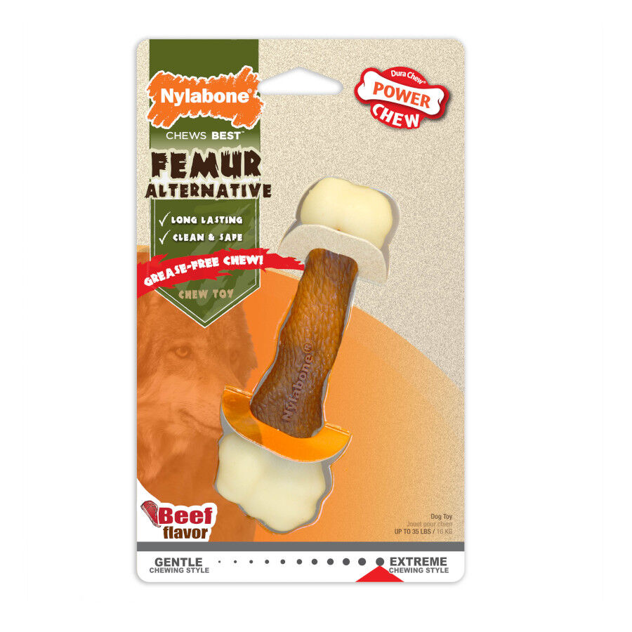 Nylabone Femur Alternative Hueso mordedor de goma para perros