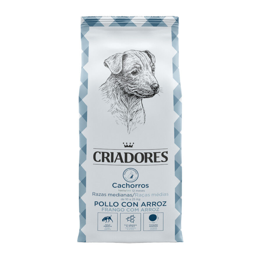 15 kg Criadores Pollo y Arroz pienso para cachorros de razas medianas, , large Imagen numero 1