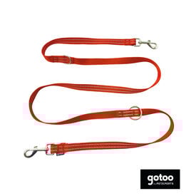 Gotoo Correa multiposición de nylon roja para perros