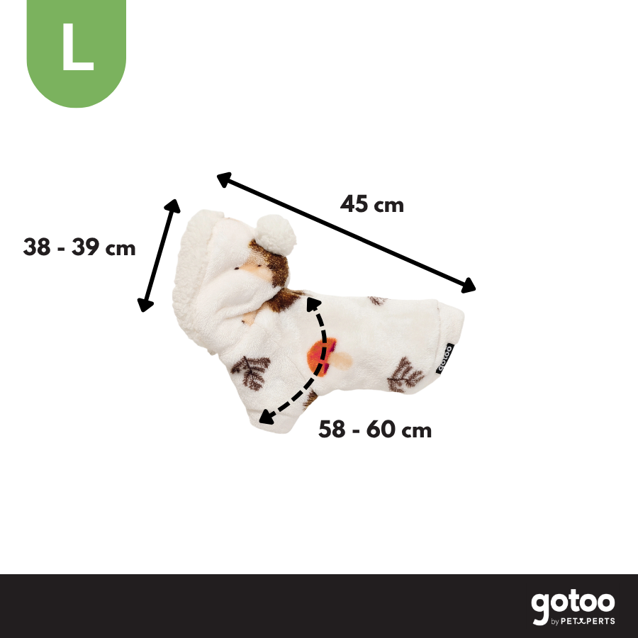 Gotoo Sudadera Forro Polar Estampado Erizo para perros, , large Imagen numero 4