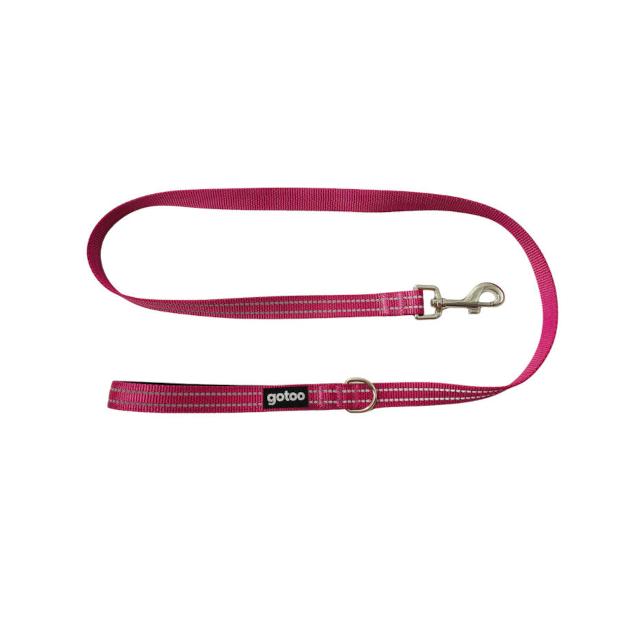 Gotoo Correa de nylon reflectante rosa para perros, , large Imagen numero 1