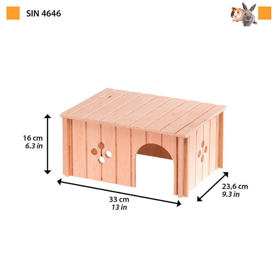 Ferplast SIN 4646 Caseta de Madera para conejos, , large Imagen numero 3