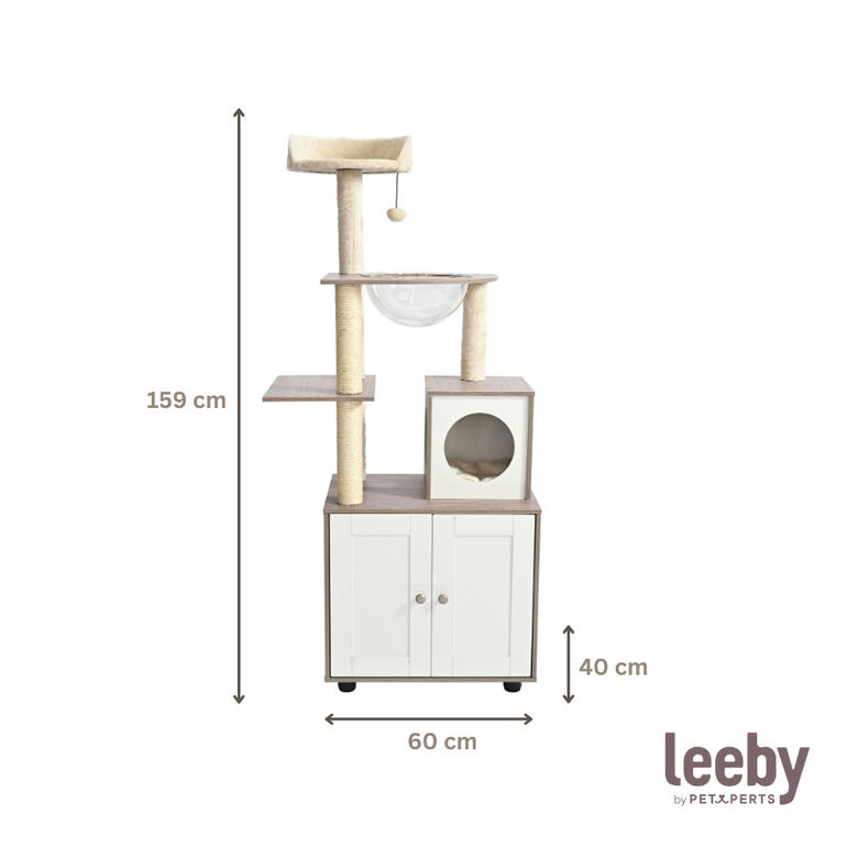 Leeby Luna árbol rascador con mueble para gatos thumbnail