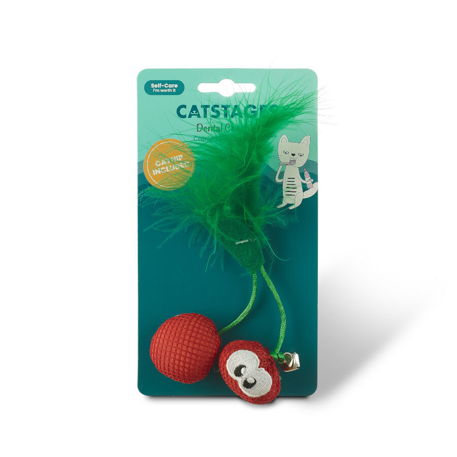 Catstages Dental Cherries Peluche Suave de Cerezas para gatos thumbnail