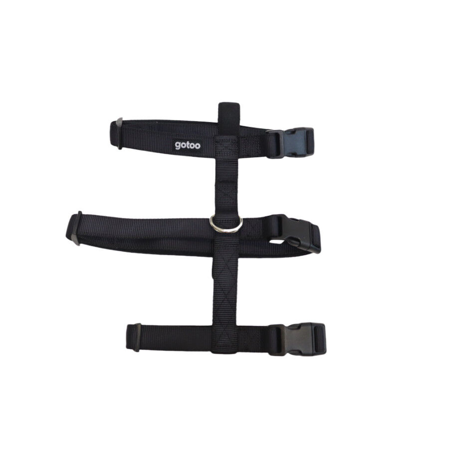 Gotoo Arn&eacute;s antiescape negro para perros, , large Imagen numero 1