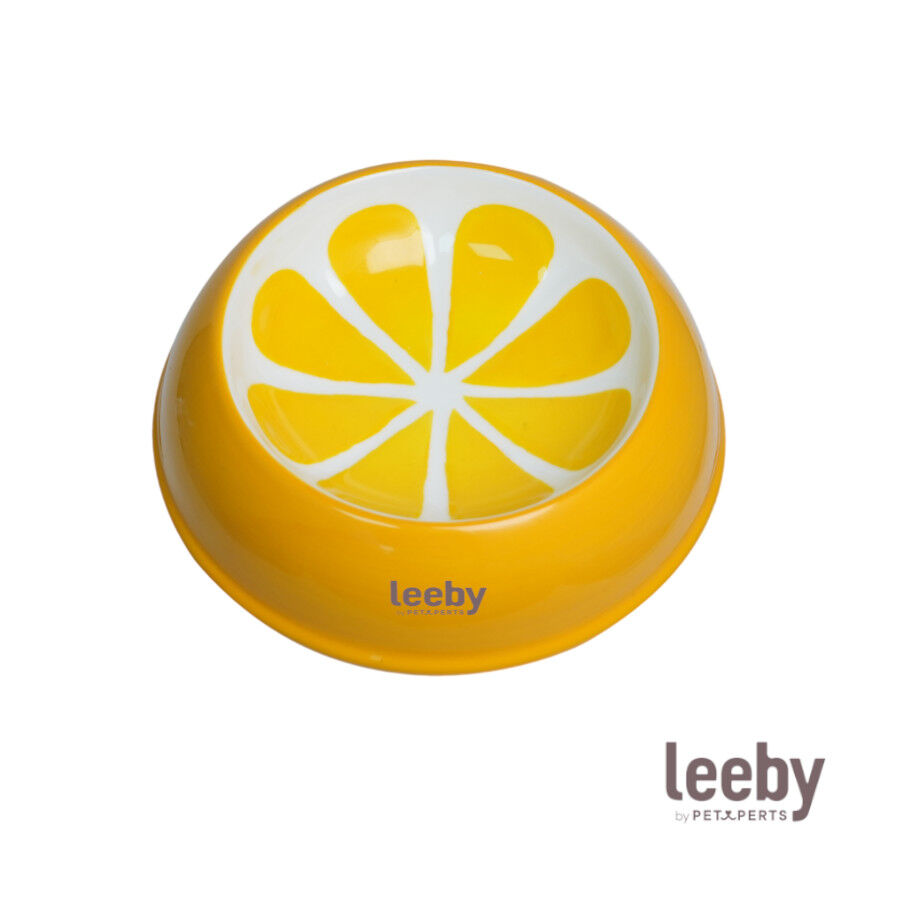 Leeby Comedero de Cer&aacute;mica Estampado Lim&oacute;n para gatos, , large Imagen numero 2
