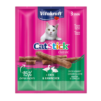 Vitakraft Cat Stick Mini de Pato y Conejo