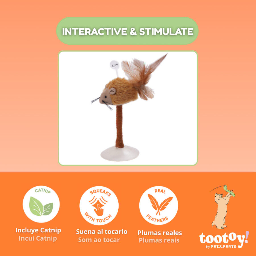 Tootoy! Juguete Interactivo Rat&oacute;n con Ventosa para gatos, , large Imagen numero 3