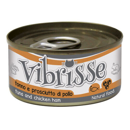 70 g Croci Vibrisse At&uacute;n y Jam&oacute;n de Pollo lata para gatos, , large Imagen numero 1