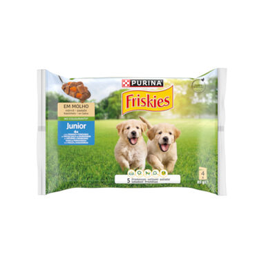 Purina Friskies Comida Humeda para perros jóvenes, con pollo y zanahoria