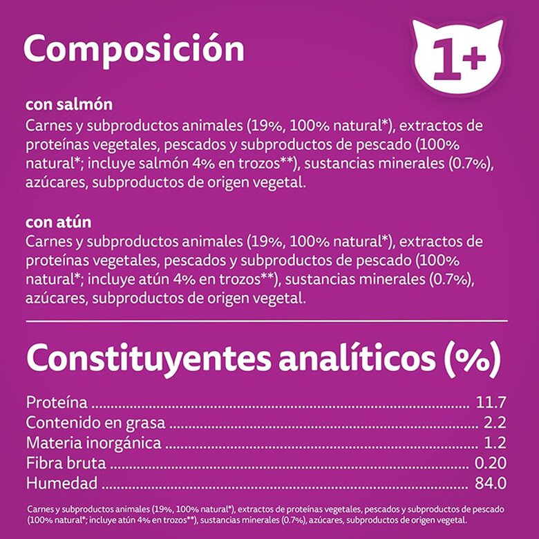 4 sobres x 85 g Whiskas Pure Delight Selección Pescados Gelatina en Bolsita para gatos,  Imagen numero 3 4 sobres x 85 g Whiskas Pure Delight Selección Pescados Gelatina en Bolsita para gatos, , large Imagen numero 3