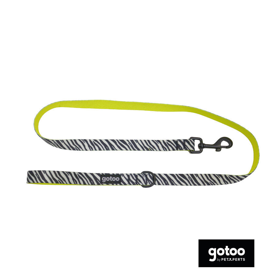 Gotoo Correa estampada zebra para perros, , large Imagen numero 2