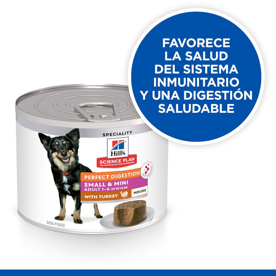Hill&#039;s Science Plan Adult Small y Mini Perfect Digestion Mousse de Pavo lata para perros thumbnail