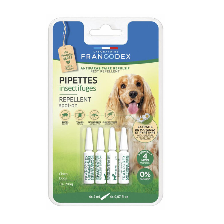 Francodex Medium Pipetas Antiparasitarias para perros, , large image number null