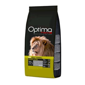 Optima Nova Hairball Pollo y Arroz pienso para gatos