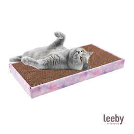 Leeby Fitz tabla rascador de cartón rosa para gatos