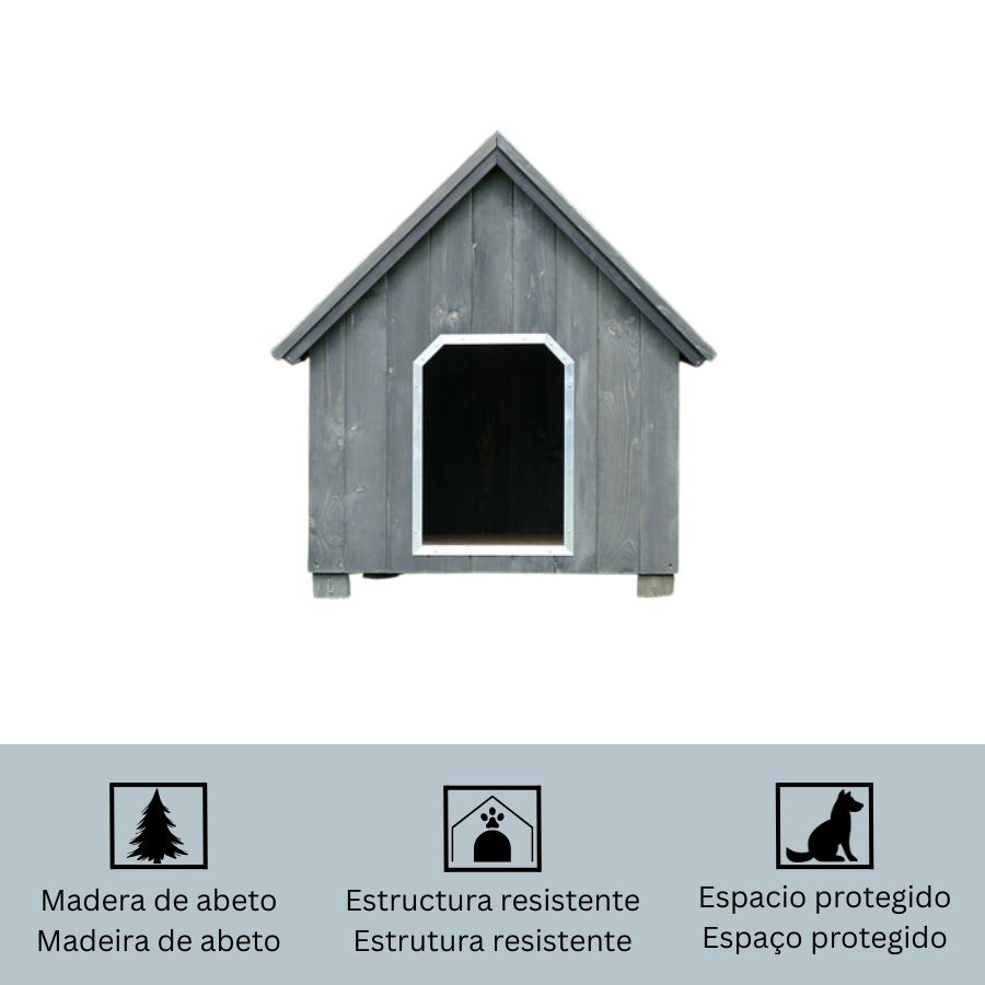 TK-Pet Alpine Caseta de Madera Gris para perros, , large Imagen numero 4