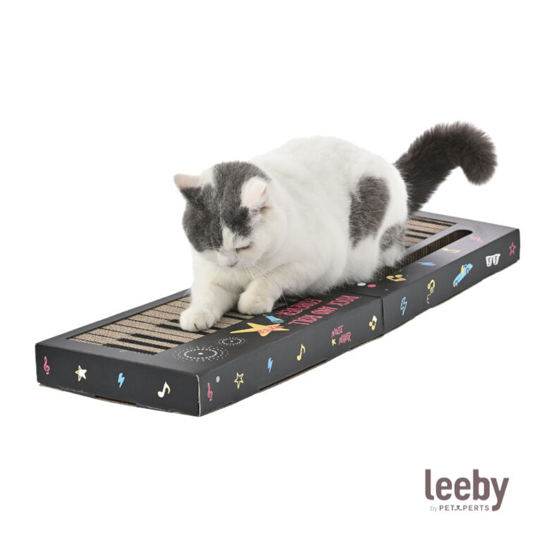 Leeby Kitty teclado rascador de cartón con bola para gatos thumbnail