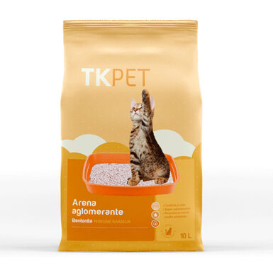 TK-Pet Arena Aglomerante de Bentonita Natural con perfume de Naranja para gatos
