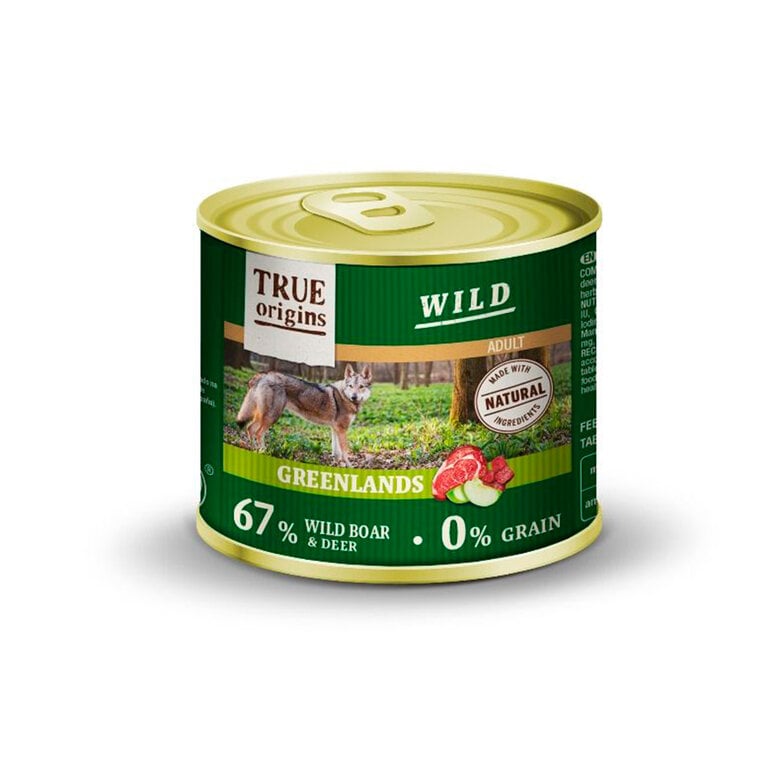 200 g True Origins Wild Adult Greenlands Jabalí y Ciervo en Paté lata para perros,  Imagen numero 1 200 g True Origins Wild Adult Greenlands Jabalí y Ciervo en Paté lata para perros, , large Imagen numero 1
