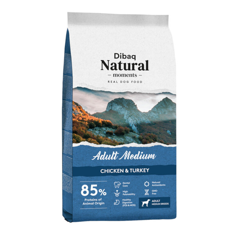 Dibaq Adult Medium Natural Moments Pollo y Pavo pienso para perros Imagen numero 1 Dibaq Adult Medium Natural Moments Pollo y Pavo pienso para perros Imagen numero 1