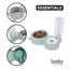 Leeby Comedero y Dispensador de Agua 2 en 1 Acero Inoxidable Verde para gatos, , large indicador imagen numero 3