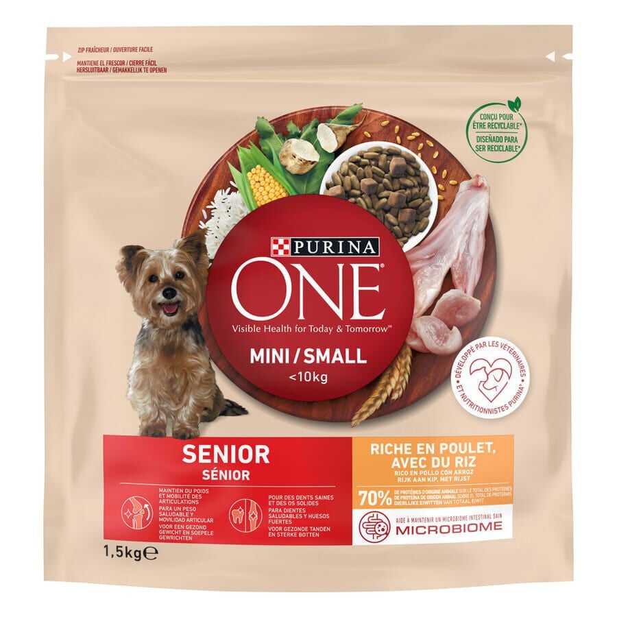 1.5 kg Purina One Senior 8+ Mini pienso para perros, , large Imagen numero 1