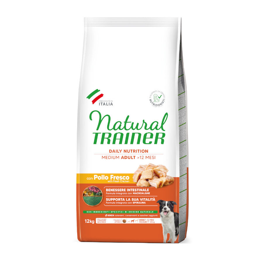 12 kg Natural Trainer Adult Medium Pollo pienso para perros, , large Imagen numero 1