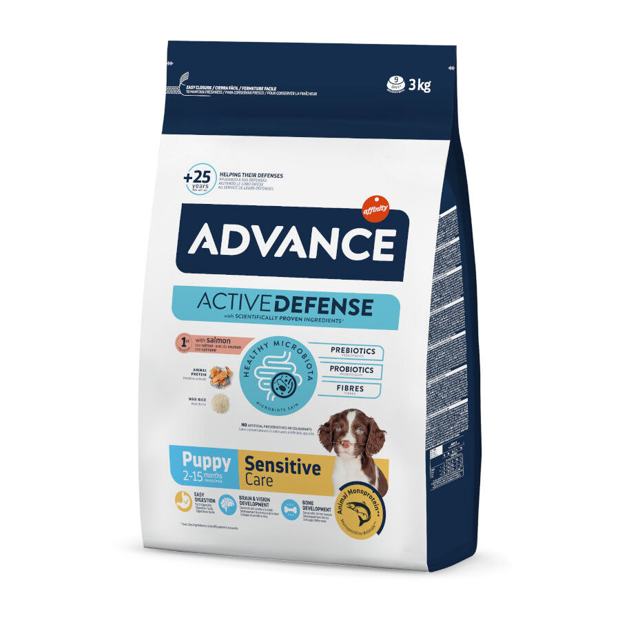 Advance Active Defense Puppy Sensitive Care Salmón pienso para perros