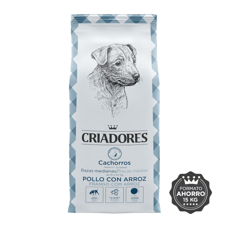 Criadores Pollo y Arroz pienso para cachorros de razas medianas, , large image number null