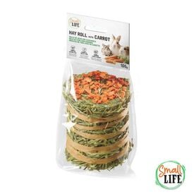 Small Life Rollo de Heno con Zanahoria Snack para roedores y conejos