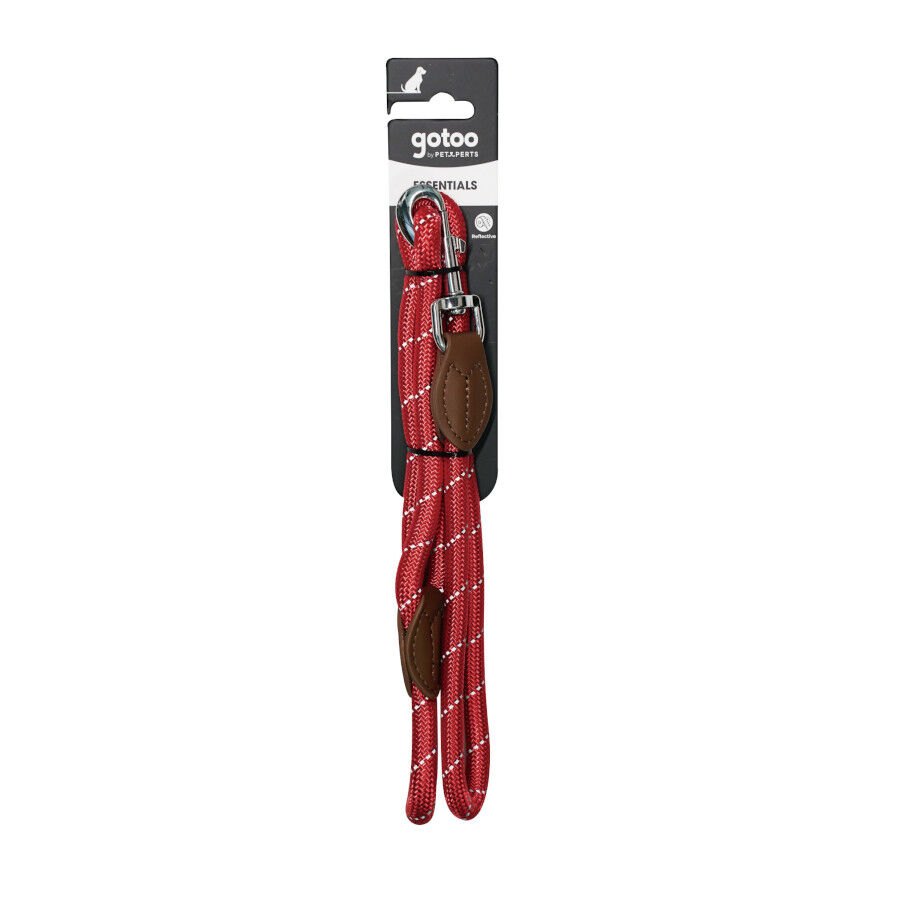 Gotoo Correa de cuerda reflectante roja para perros, , large Imagen numero 5
