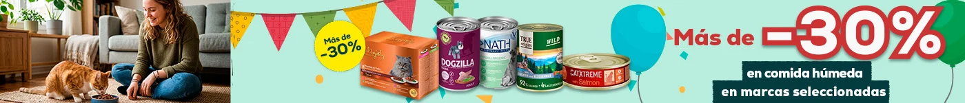 Más de -30% en packs de comida húmeda