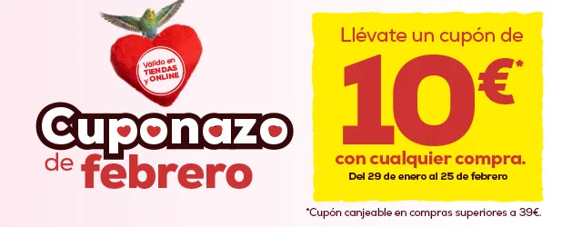 Cuponazo de Febrero: Llévate un cupón de 10€ con cualquier compra