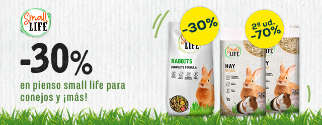 Small Life: -30% en comida para conejos y -70% en la 2ª unidad de heno natural 1kg