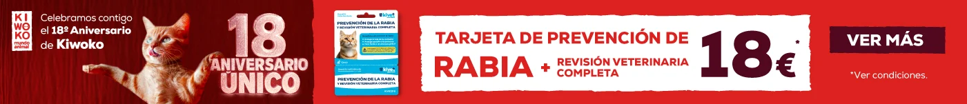 Servicio prevención de rabia más revisión veterinaria completa 18€