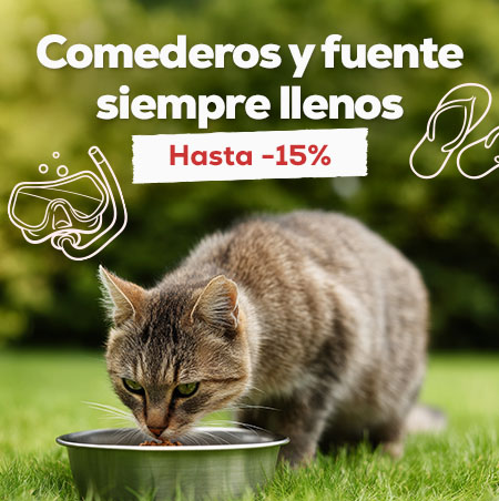 Siempre llenos: Hasta -15% en selección de comederos y fuentes