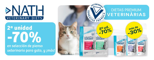 Nath Veterinary Diets: 2ª unidad -70% en selección de pienso veterinario para gato, y ¡más!