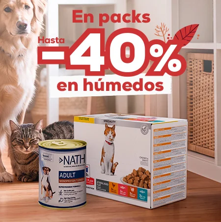 Hasta -40% en selección de packs de húmedo
