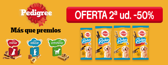 Pedigree: -50% en la 2ª unidad en selección de snacks