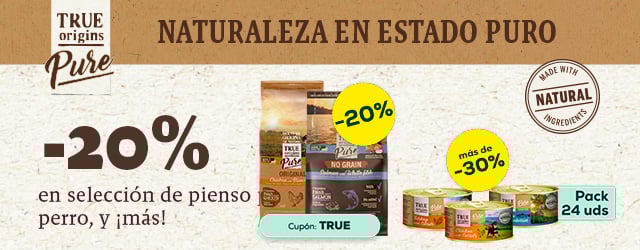 True Origins Pure: -20% en pienso para perro 12 kg, más de -30% en selección de packs de húmedo para perro 24uds
