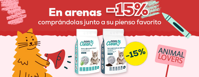 Arenas: 15% en arenas en tu compra conjunta con pienso