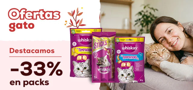 Whiskas: -33% en selección de snacks para gatos