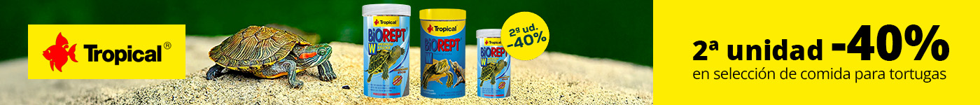 Tropical: -40% en la 2ª unidad en selección de comida para tortugas