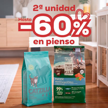 Hasta -60% en la 2ª unidad en selección de pienso