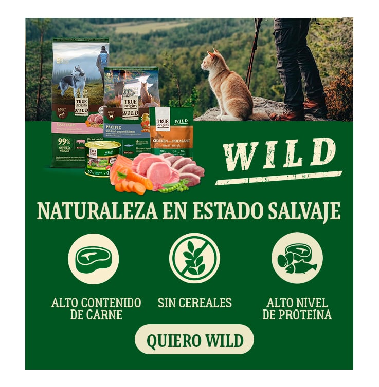 True Origins Wild: Naturaleza en estado salvaje con alto contenido en proteína y sin cereales