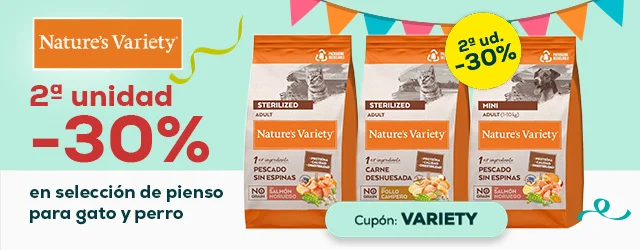 Nature`s Variety: -30% en la 2ª unidad en selección de pienso